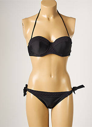 Maillot de bain 2 pièces haut soutien-gorge moulé haut soutien-gorge moulé noir DAG ADOM femme