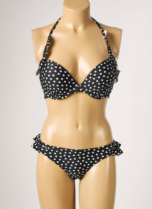 Maillot de bain 2 pièces stretch haut soutien-gorge push-up noir BRIGITTE BARDOT femme