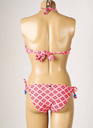 Maillot de bain 2 pièces fermeture liens à nouer rose BRIGITTE BARDOT femme