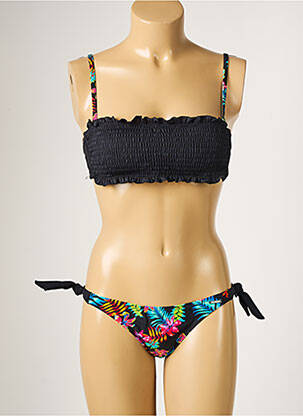 Maillot de bain 2 pièces stretch haut bandeau noir SUN PROJECT femme