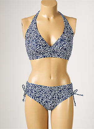 Maillot de bain 2 pièces stretch haut soutien-gorge balconnet bleu LAGON BLEU femme