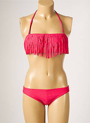 Maillot de bain 2 pièces haut bandeau haut bandeau rose PRINCESS K femme