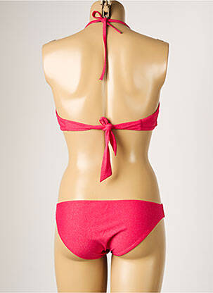 Maillot de bain 2 pièces stretch haut bandeau rose PRINCESS K femme