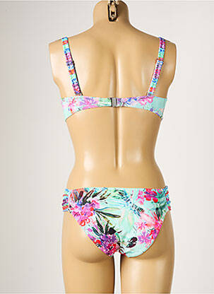 Maillot de bain 2 pièces stretch haut soutien-gorge moulé vert LPB femme