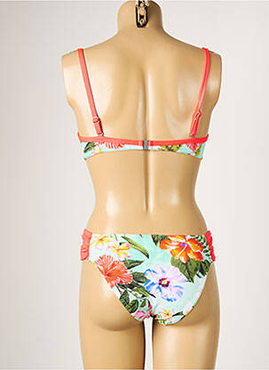 Maillot de bain 2 pièces stretch haut triangles rose SUN PLAYA femme