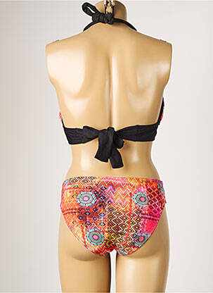 Maillot de bain 2 pièces stretch haut triangles orange SUN PLAYA femme