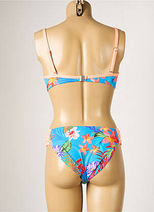 Maillot de bain 2 pièces stretch haut soutien-gorge moulé bleu SUN PLAYA femme