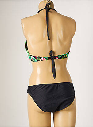 Maillot de bain 2 pièces stretch haut soutien-gorge moulé noir PLATJA femme