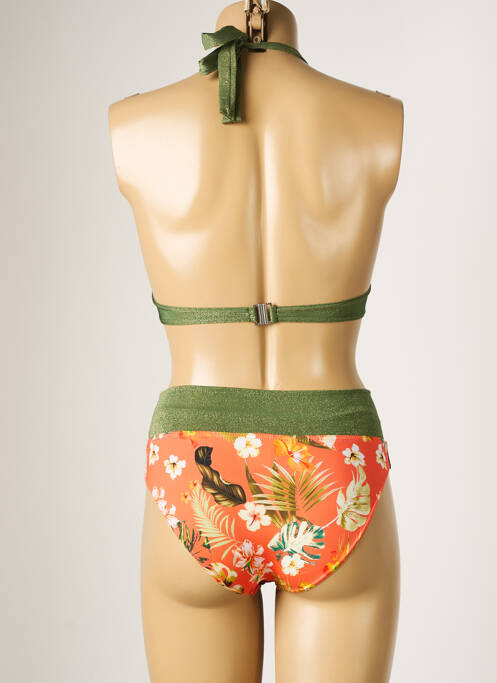 Maillot de bain 2 pièces orange LPB pour femme