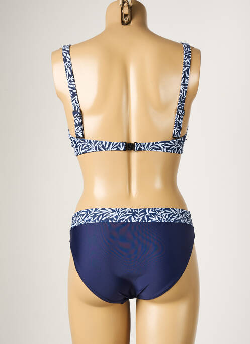 Maillot de bain 2 pièces stretch haut soutien-gorge balconnet bleu LAGON BLEU femme