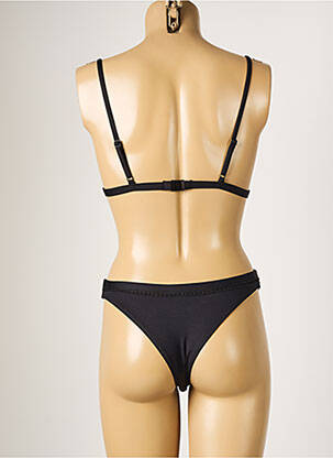 Maillot de bain 2 pièces fermeture clip haut triangles noir BORABORA femme