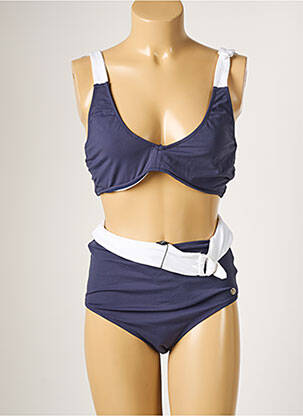 Maillot de bain 2 pièces stretch bleu BORABORA femme
