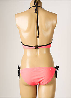 Maillot de bain 2 pièces stretch haut triangles rose DAG ADOM femme