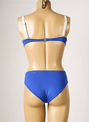 Maillot de bain 2 pièces stretch haut soutien-gorge moulé bleu SUN PLAYA femme