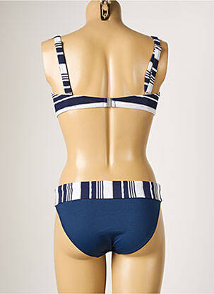 Maillot de bain 2 pièces stretch haut soutien-gorge emboitant bleu SUN PLAYA femme