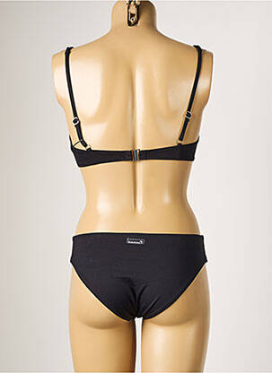Maillot de bain 2 pièces stretch haut soutien-gorge emboitant noir BORABORA femme