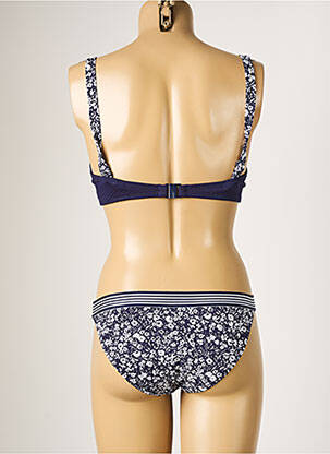 Maillot de bain 2 pièces stretch haut soutien-gorge moulé bleu YSABEL MORA femme