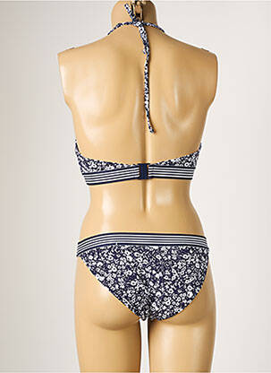 Maillot de bain 2 pièces stretch haut triangles bleu YSABEL MORA femme