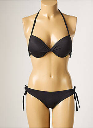 Maillot de bain 2 pièces stretch haut bandeau noir DAG ADOM femme