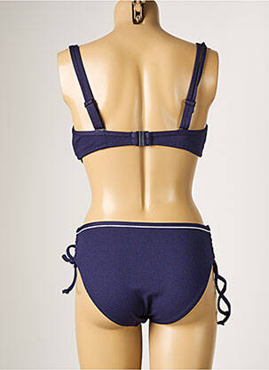 Maillot de bain 2 pièces stretch haut soutien-gorge emboitant bleu YSABEL MORA femme