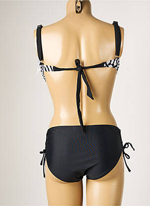 Maillot de bain 2 pièces stretch haut soutien-gorge moulé noir DAG ADOM femme