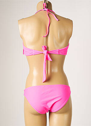 Maillot de bain 2 pièces stretch haut bandeau rose PRINCESS K femme