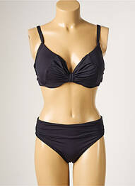 Maillot de bain 2 pièces stretch haut soutien-gorge moulé noir MOONTIDE femme
