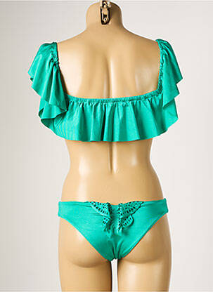 Maillot de bain 2 pièces stretch haut bandeau vert SEAFOLLY femme