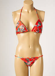 Maillot de bain 2 pièces stretch haut triangles orange RIO DE SOL femme