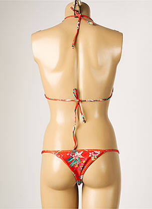 Maillot de bain 2 pièces stretch haut triangles orange RIO DE SOL femme