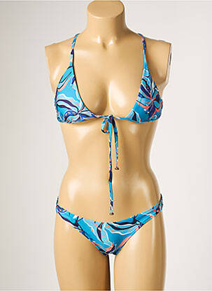 Maillot de bain 2 pièces stretch haut triangles bleu RIO DE SOL femme