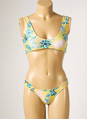 Maillot de bain 2 pièces stretch brassieres jaune RIO DE SOL femme