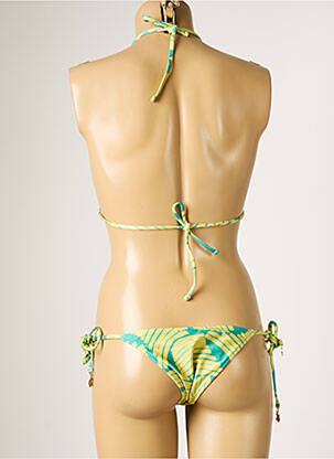 Maillot de bain 2 pièces stretch haut triangles vert RIO DE SOL femme