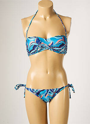 Maillot de bain 2 pièces stretch haut soutien-gorge balconnet bleu RIO DE SOL femme