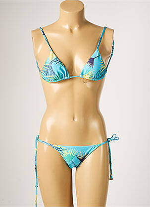 Maillot de bain 2 pièces stretch haut triangles bleu RIO DE SOL femme