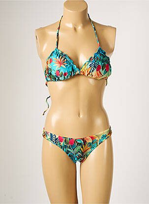 Maillot de bain 2 pièces stretch haut triangles bleu RIO DE SOL femme