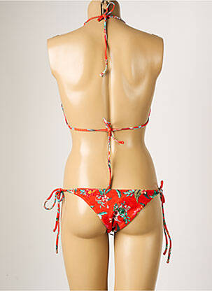 Maillot de bain 2 pièces stretch haut triangles rouge RIO DE SOL femme