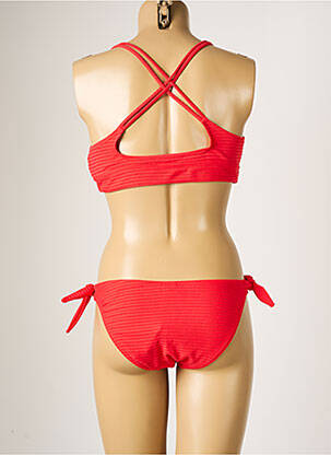 Maillot de bain 2 pièces stretch haut triangles rouge PROTEST femme