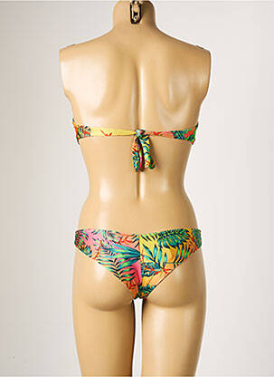 Maillot de bain 2 pièces stretch haut bandeau jaune RIO DE SOL femme