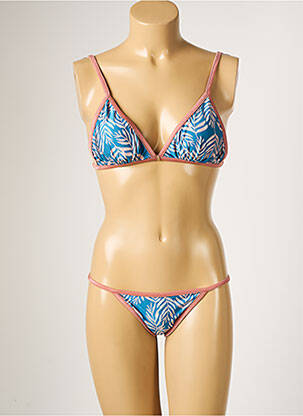 Maillot de bain 2 pièces stretch haut triangles bleu RIO DE SOL femme