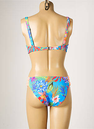 Maillot de bain 2 pièces stretch haut soutien-gorge emboitant bleu SUN PLAYA femme
