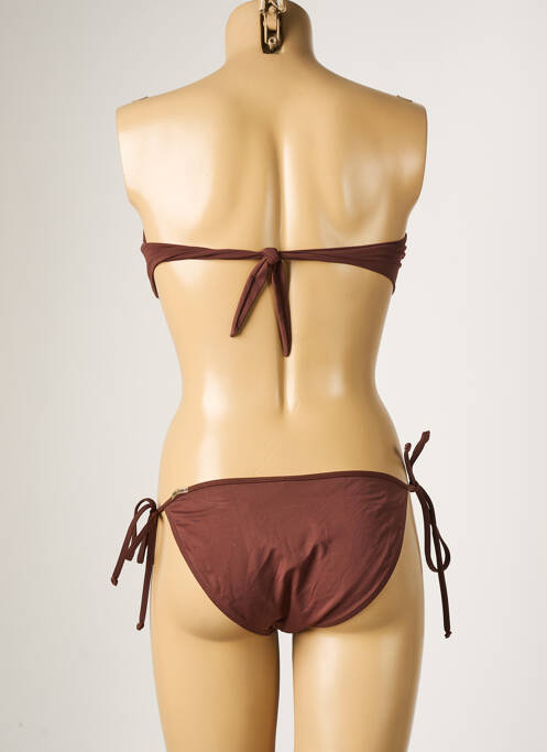 Maillot de bain 2 pièces marron POKO PANO pour femme