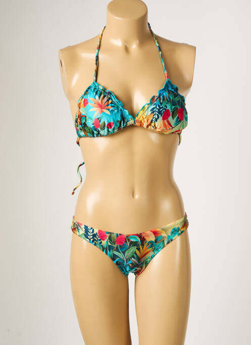 Maillot de bain 2 pièces stretch haut triangles bleu RIO DE SOL femme
