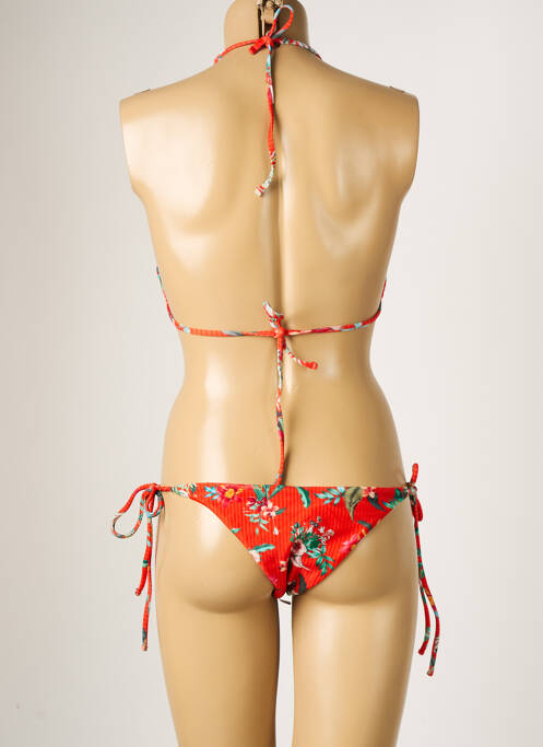 Maillot de bain 2 pièces stretch haut triangles rouge RIO DE SOL femme