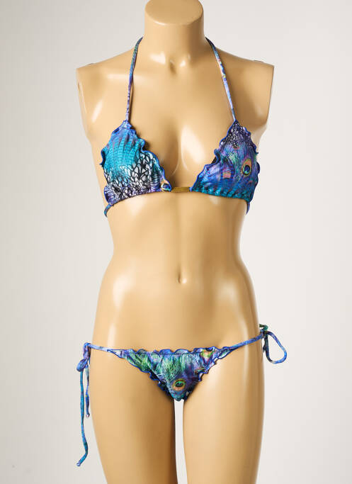 Maillot de bain 2 pièces stretch haut triangles bleu RIO DE SOL femme