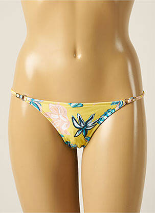 Bas de maillot de bain imprimé fleurs bikini jaune RIO DE SOL femme