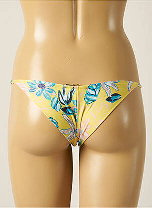 Bas de maillot de bain imprimé fleurs bikini jaune RIO DE SOL femme