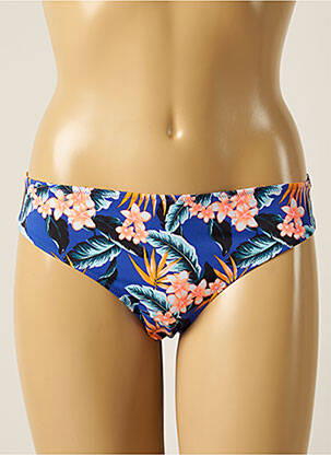 Bas de maillot de bain imprimé fleurs culotte bleu SKINY femme