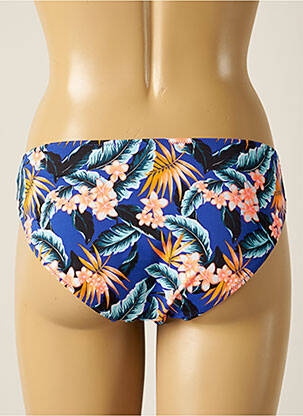 Bas de maillot de bain imprimé fleurs culotte bleu SKINY femme
