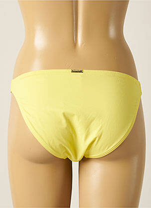 Bas de maillot de bain tissage satiné bikini jaune KIWI femme